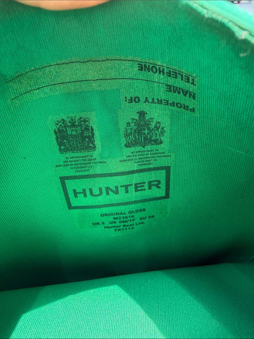 Hunter Green Tall Rain Boots - Emerald Green - Picture 2 of 11